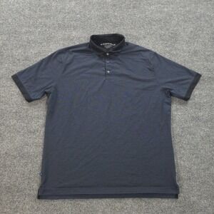 Mizzen Main Polo‎ Shirt Mens XXL 2XL Trim Blue Wilson Performance Golf Preppy